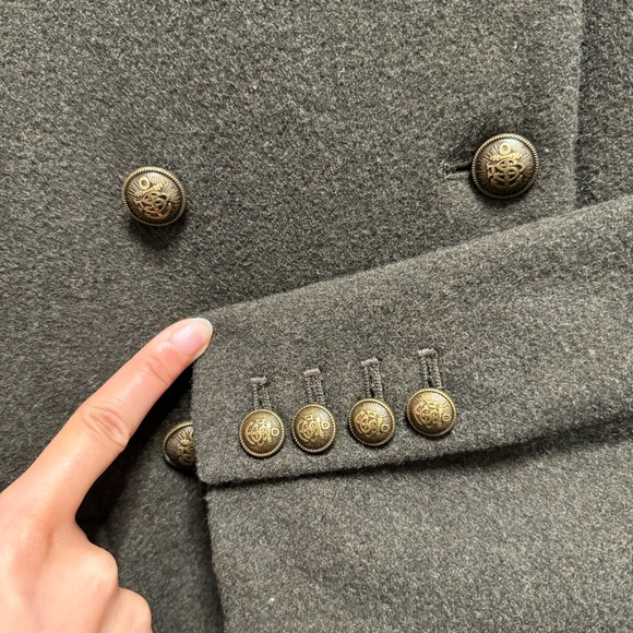 BNWOT Superdry wool peacoat is army green - size xs - Picture 10 of 13